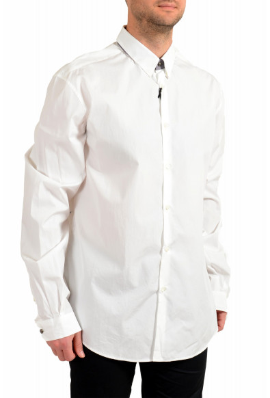 Versace Men's White Long Sleeve Dress Shirt