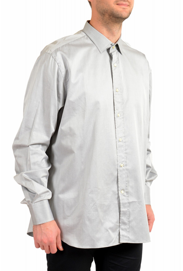 Etro Men's Slim Fit Solid Gray Long Sleeve Dress Shirt: Picture 2