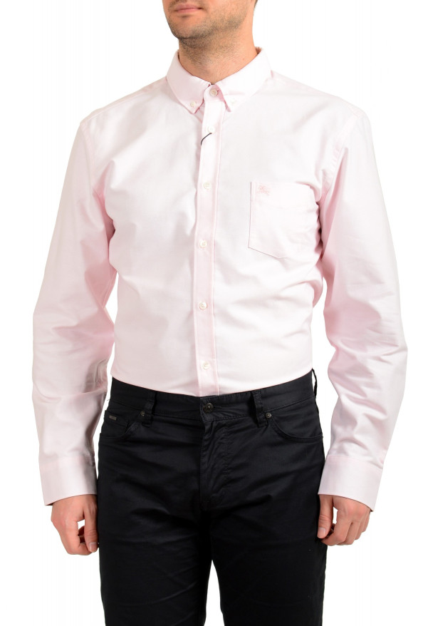 Burberry Men's Pink Long Sleeve Casual Shirt: Picture 4