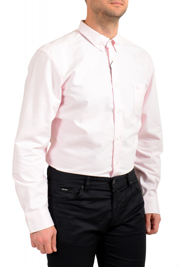Burberry Men's Pink Long Sleeve Casual Shirt: Picture 5
