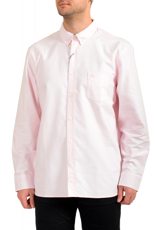 Burberry Men's Pink Long Sleeve Casual Shirt