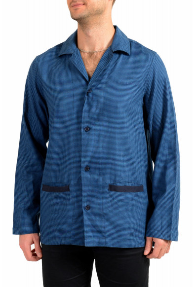 Hugo Boss Men's "Pyjama5" Houndstooth Long Sleeve Cotton Pajama Shirt