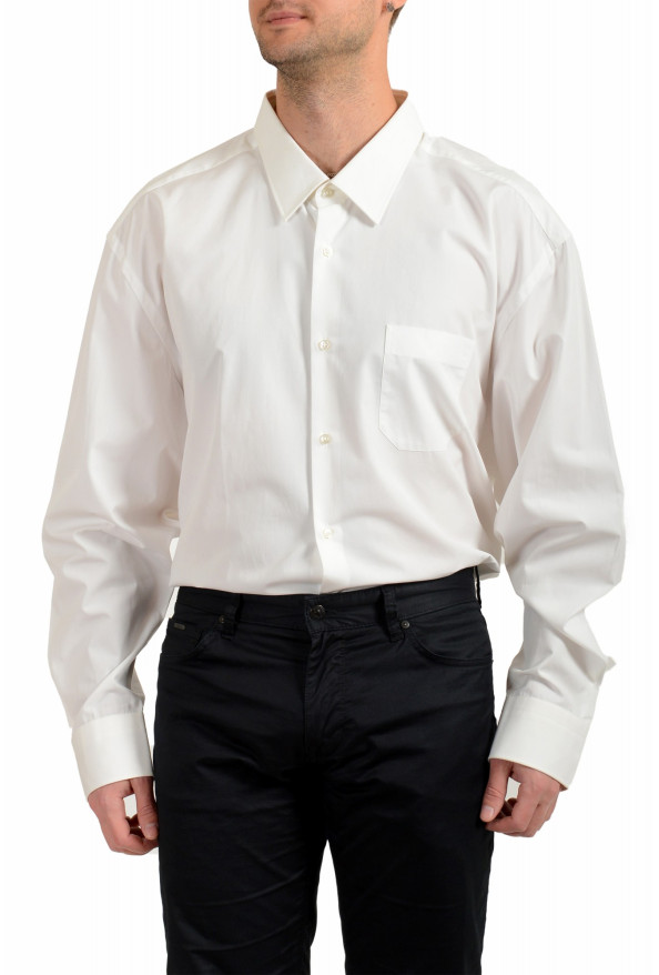 Hugo Boss Men's "Enzone" Comfort White Long Sleeve Dress Shirt
