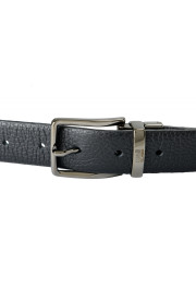 Cavalli Class Men's Black 100% Pebbled Leather Buckle Decorated Belt: Picture 3