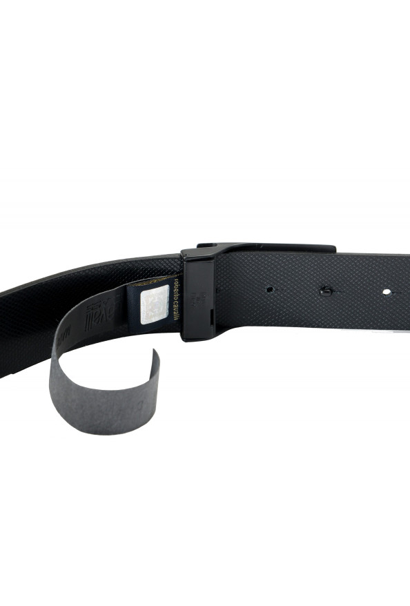 Cavalli Class Men's Black 100% Leather Buckle Decorated Belt: Picture 4