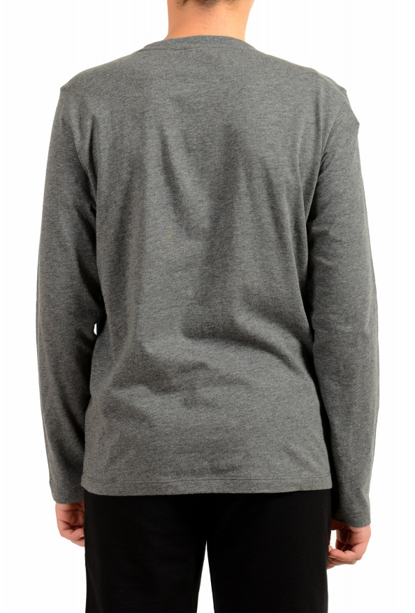 Emporio Armani EA7 Boys Gray Long Sleeve Logo Print Crewneck T-Shirt: Picture 3