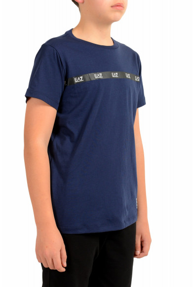 Emporio Armani EA7 Boys Navy Blue Short Sleeve Logo Print Crewneck T-Shirt: Picture 2
