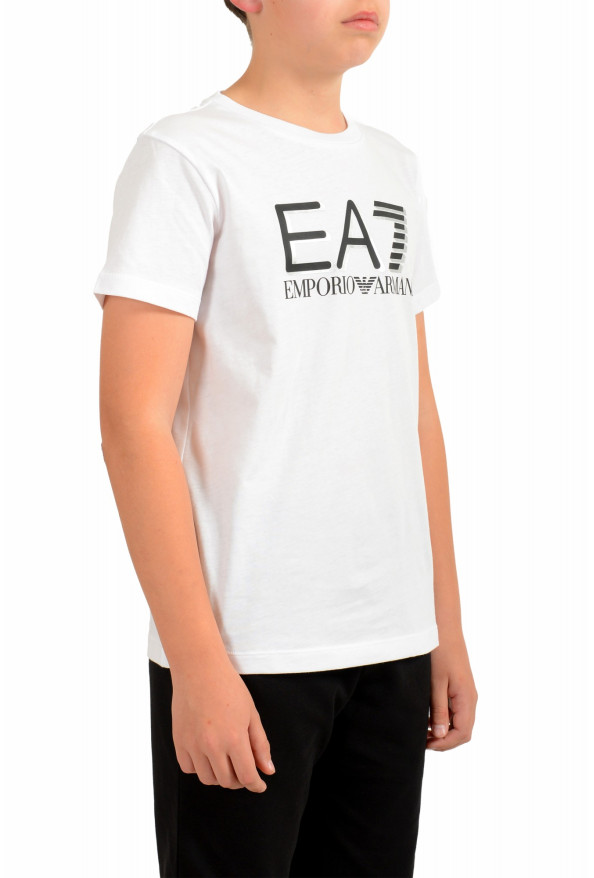 Emporio Armani EA7 Boys White Short Sleeve Logo Print Crewneck T-Shirt: Picture 2
