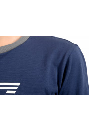 Emporio Armani EA7 Boys Blue Long Sleeve Logo Print Crewneck T-Shirt: Picture 4