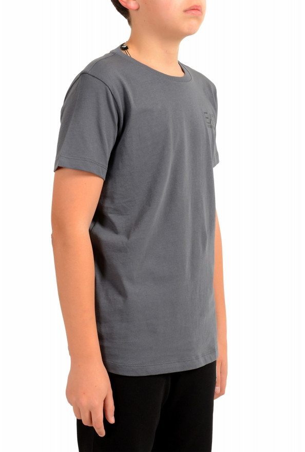 Emporio Armani EA7 Boys Gray Short Sleeve Logo Print T-Shirt: Picture 2