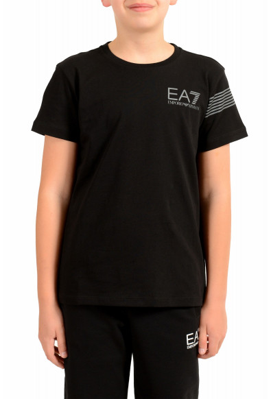 Emporio Armani EA7 Boys Black Short Sleeve Logo Print T-Shirt