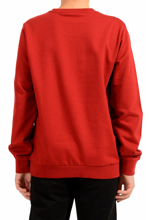 Emporio Armani EA7 Boys Red Long Sleeve Logo Print Crewneck Sweatshirt Shirt: Picture 3