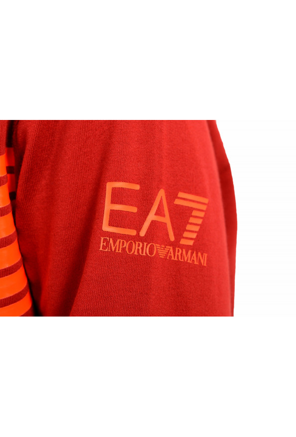 Emporio Armani EA7 Boys Red Long Sleeve Logo Print Crewneck Sweatshirt Shirt: Picture 6