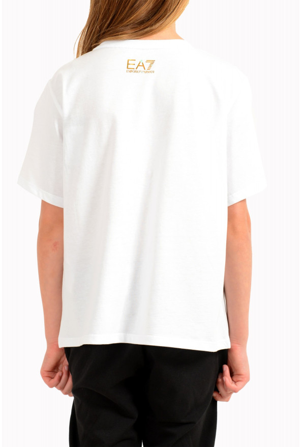 Emporio Armani EA7 Girls White Short Sleeve Logo Print T-Shirt: Picture 3