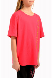 Emporio Armani EA7 Girls Pink Short Sleeve Logo Print T-Shirt: Picture 2