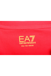 Emporio Armani EA7 Girls Pink Short Sleeve Logo Print T-Shirt: Picture 5