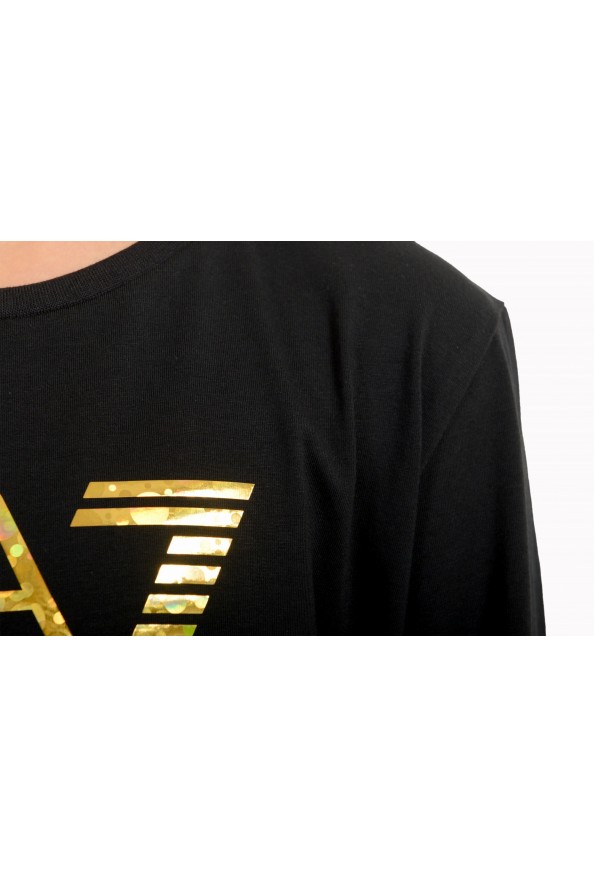 Emporio Armani EA7 Girls Black Long Sleeve Logo Print T-Shirt: Picture 4