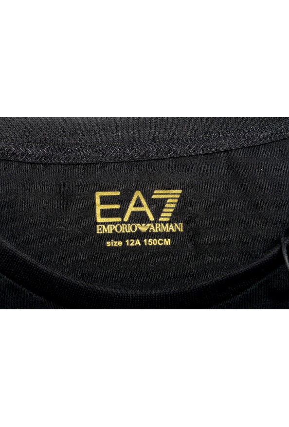 Emporio Armani EA7 Girls Black Long Sleeve Logo Print T-Shirt: Picture 5
