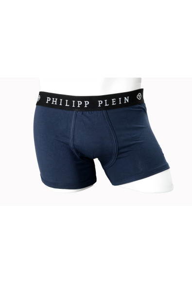 Philipp Plein Men's Navy Blue Logo Print Boxer Brief Underwear Bi-Pack