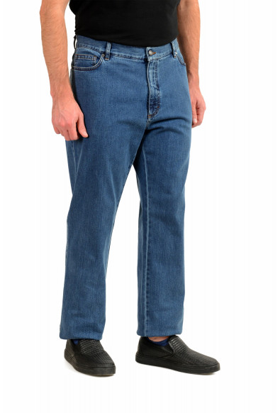 Ermenegildo Zegna Men's Medium Blue Straight Leg 5 Pockets Jeans : Picture 2