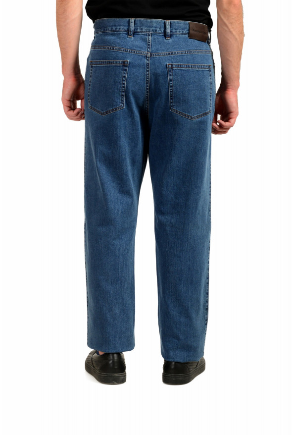 Ermenegildo Zegna Men's Medium Blue Straight Leg 5 Pockets Jeans : Picture 3