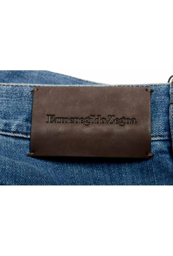 Ermenegildo Zegna Men's Medium Blue Straight Leg 5 Pockets Jeans : Picture 5