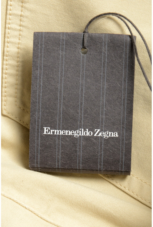 Ermenegildo Zegna Men's Beige Stretch Straight Leg Jeans : Picture 4