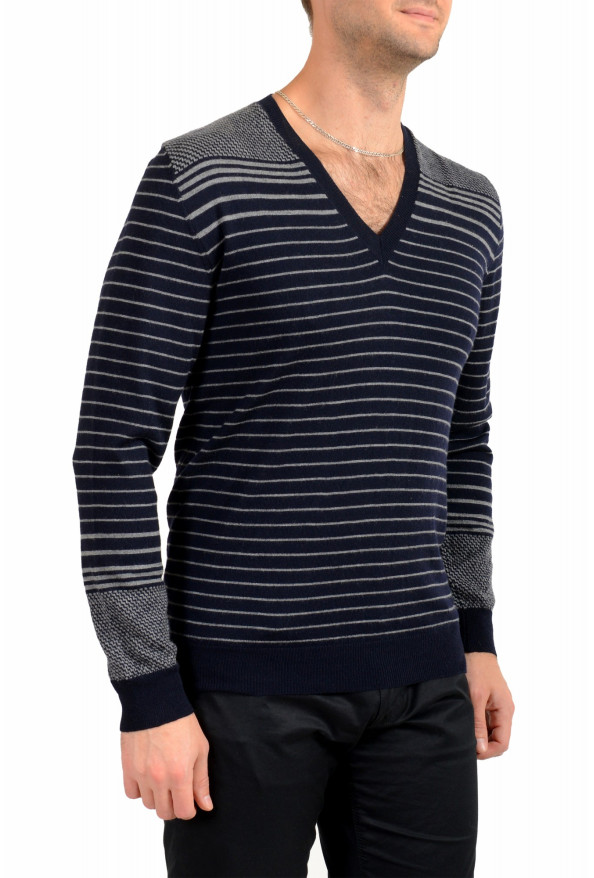 Etro Men's Multi-Color 100% Wool Striped V-Neck Pullover Sweater : Picture 2