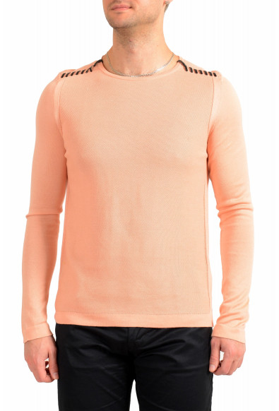 Just Cavalli Men's Pink Crewneck Pullover Sweater 