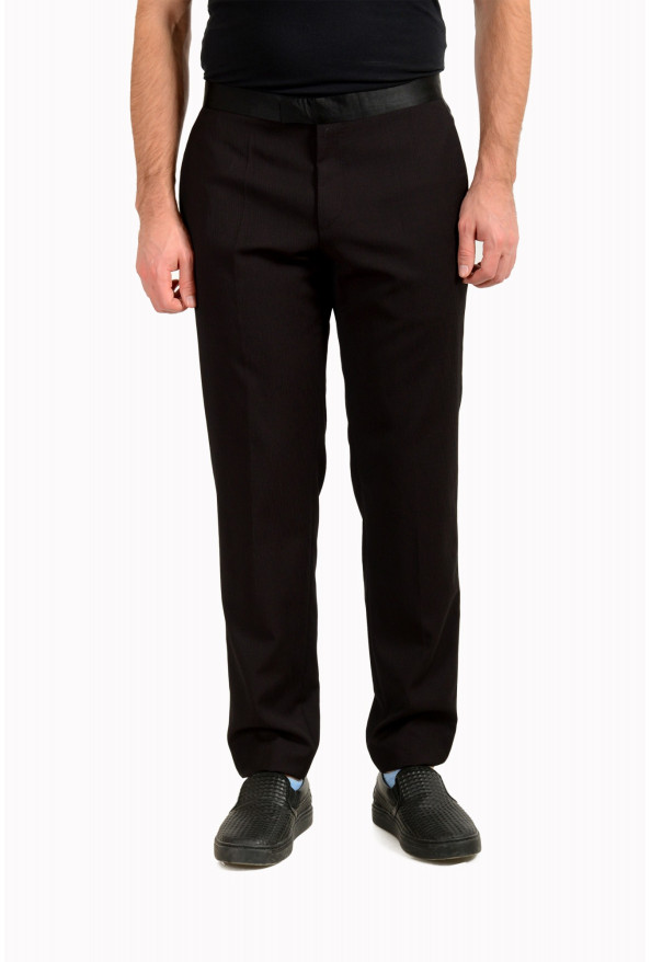 Hugo Boss Men's "Henry3/Glow2" Brown 100% Wool Tuxedo Dress Pants 