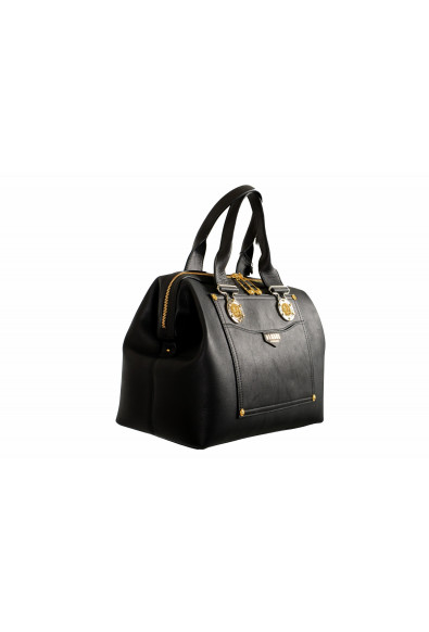 Versus by Versace Women's Black Medusa Decorated Leather Satchel Handbag Bag: Picture 2