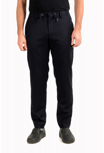 Hugo Boss Men's "Bardon1" Navy Blue Wool Casual Pants 