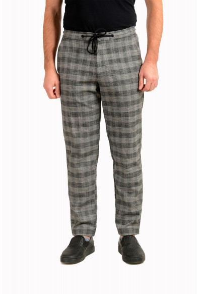 Hugo Boss Men's "Sabril-S" Tapered Fit Plaid Casual Pants 