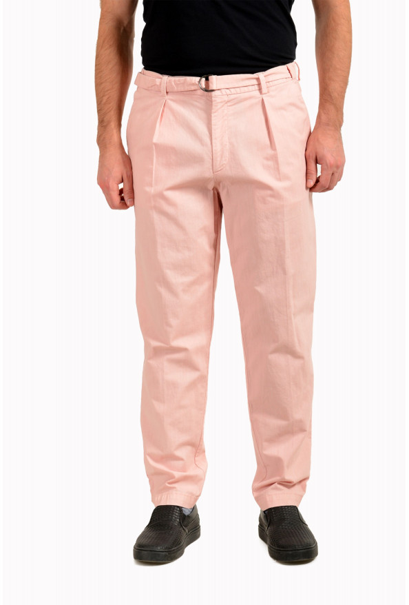 Hugo Boss Men's "Kirio1-Pleats-B" Relaxed Fit Pink Casual Pants 
