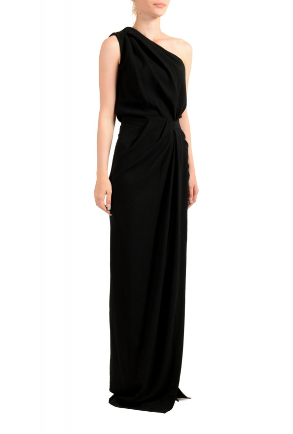 Dsquared2 Women's Black Wool One Shoulder Evening Gown Dress: Picture 2