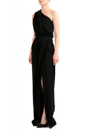 Dsquared2 Women's Black Wool One Shoulder Evening Gown Dress: Picture 4