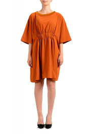 Maison Margiela MM6 Women's Brown Short Sleeve A-Line Dress 