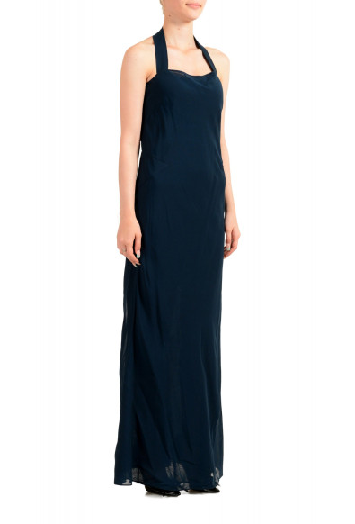 Maison Margiela Women's Navy Blue Silk Evening Gown Dress: Picture 2