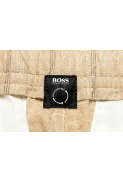 Hugo Boss Men's "Seikoo" Relaxed Beige Hemp Plaid Casual Pants : Picture 4