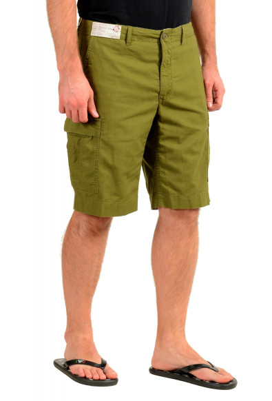 Incotex Slowear Men's Olive Green Regulat Fit Cargo Shorts : Picture 2
