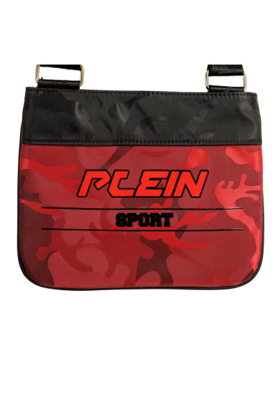 Plein Sport Unisex Red Military Print Crossbody Bag: Picture 2