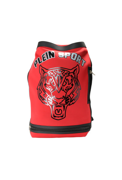 Plein Sport Unisex Red Logo Print Large Backpack Bag