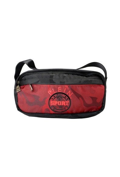 Plein Sport Unisex Military Red Logo Print Hip Belt Fanny Pack Bag