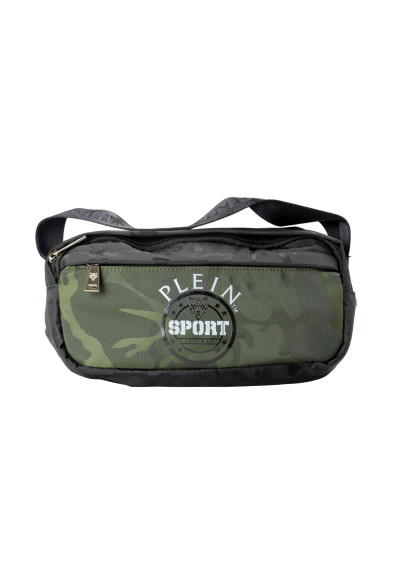 Plein Sport Unisex Military Green Logo Print Hip Belt Fanny Pack Bag