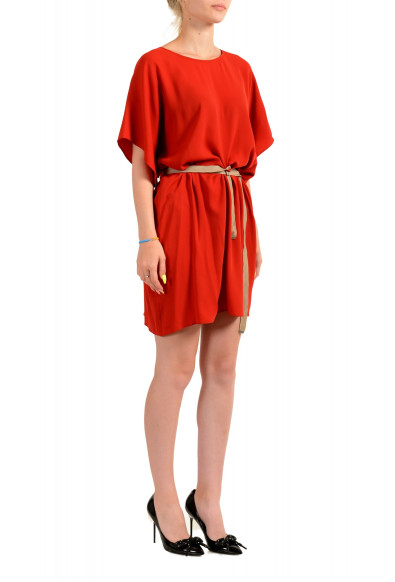 Maison Margiela Women's Red Short Sleeve Belted Shift Dress : Picture 2