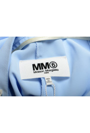 Maison Margiela MM6 Women's Blue Pleated Straight Leg Cropped Pants : Picture 4