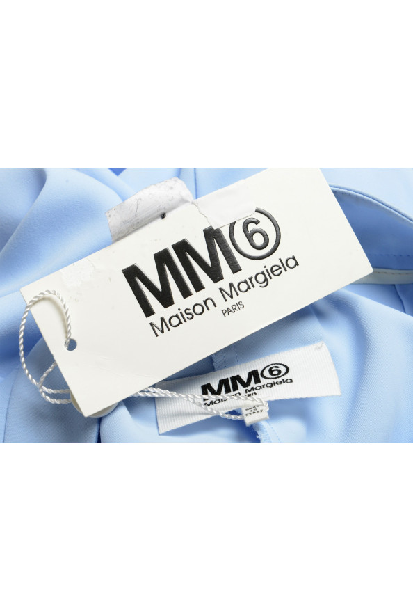 Maison Margiela MM6 Women's Blue Pleated Straight Leg Cropped Pants : Picture 5