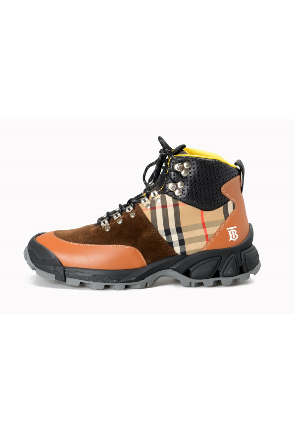 Burberry Women's "Tor" Multi-Color Plaid Leather Ankle Boots Hiking Shoes: Picture 2