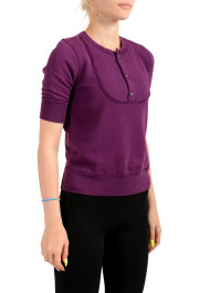 Dsquared2 Women's Purple Short Sleeve Sweatshirt Top : Picture 2