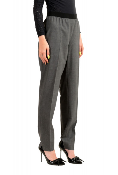 Incotex Women's "Arlet" Gray Wool Flat Front Pants: Picture 2